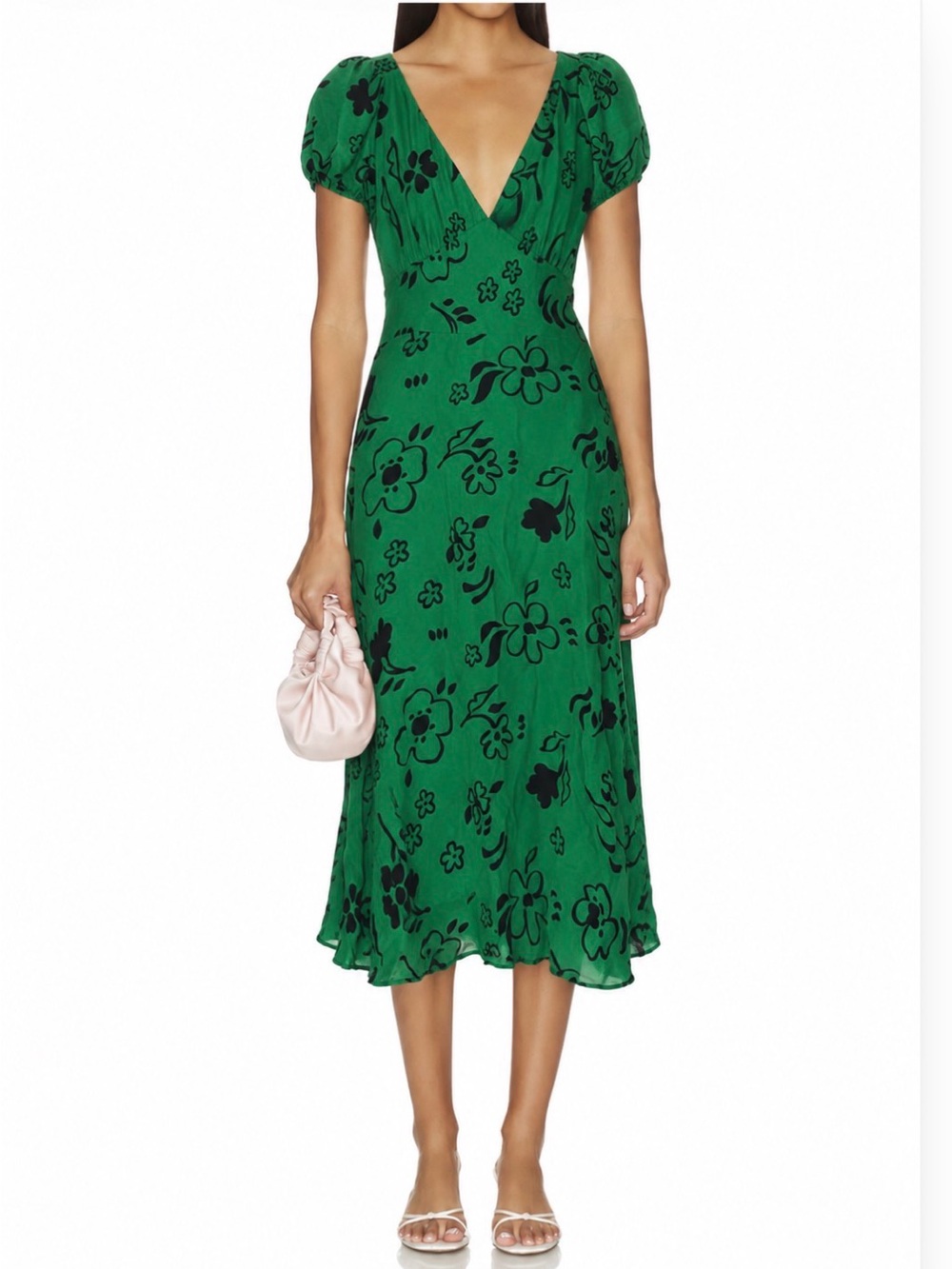 Reformation Green Midi Dress 4
